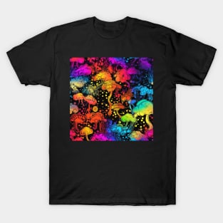 Neon mushrooms 4 T-Shirt